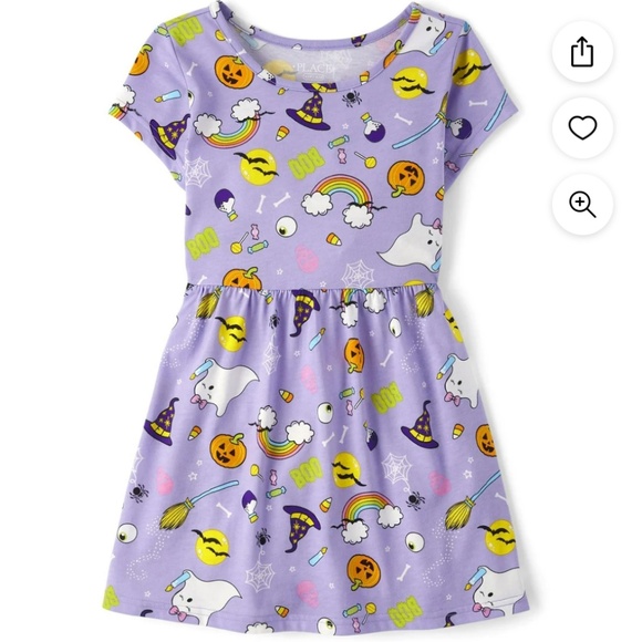The Children's Place Other - The Children’s Place Halloween Doodle Print Dress Medium (7-8) NWT